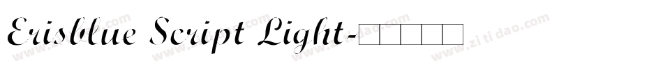 Erisblue Script Light字体转换